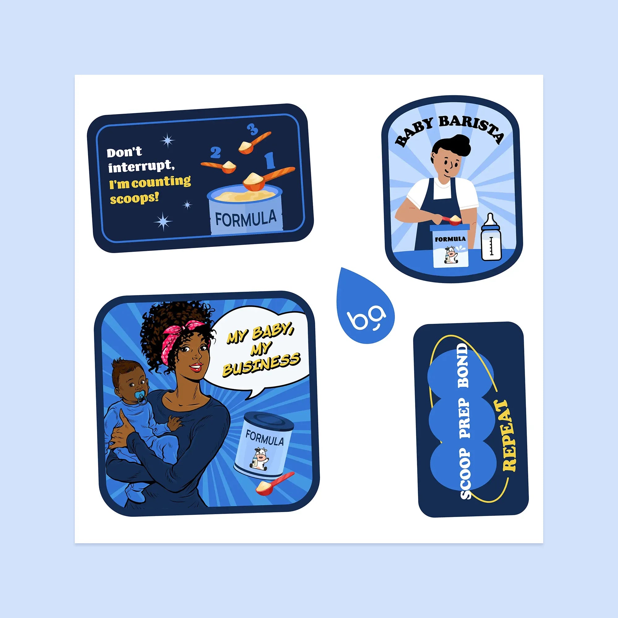 Baby Barista Formula Feeders Sticker Set