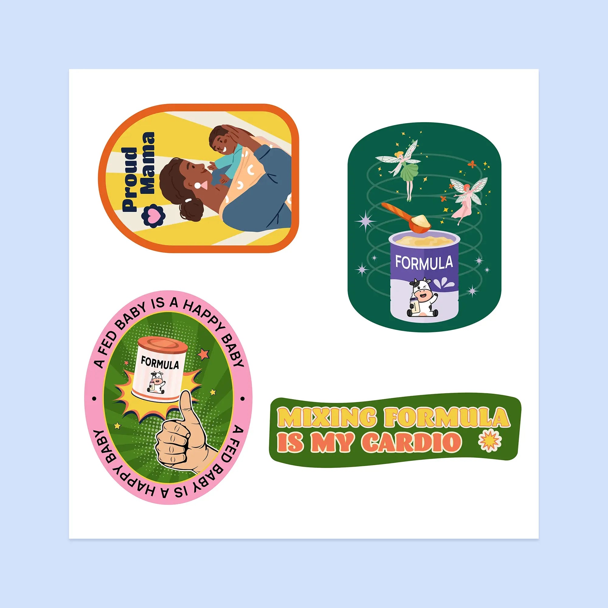 Baby Barista Formula Feeders Sticker Set